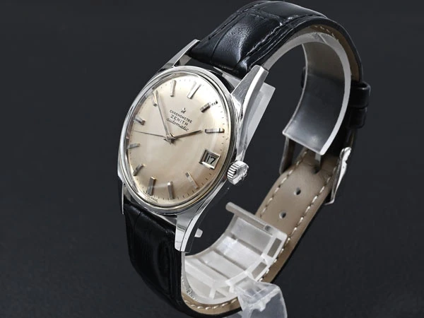 ゼニス ZENITH CHRONOMETRE クロノメーター スチールケース Cal. 2532PC シルバーボンベイダイアル デイト Vintage Zenith