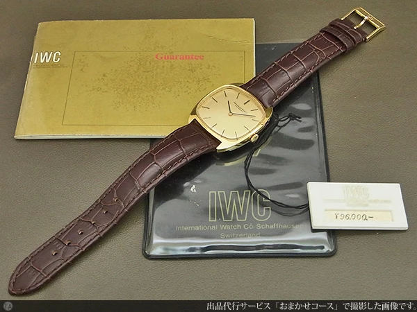 IWC オールドインター Cal.423 シルク調格子模様ダイヤル 手巻き IWC尾錠