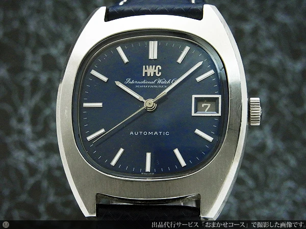 IWC オールドインター ブルーダイヤル Cal.8541B ハック付き 魚リューズ トノー型ケース オートマチック デイト INTERNATIONAL WATCH Co.