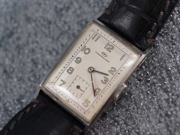 IWC 希少ムーブCal.87搭載 レクタンギュラー 2トーン文字盤 IWC尾錠・IWC箱付属