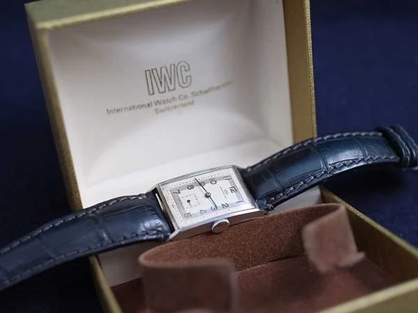 IWC 希少ムーブCal.87搭載 レクタンギュラー 2トーン文字盤 IWC尾錠・IWC箱付属