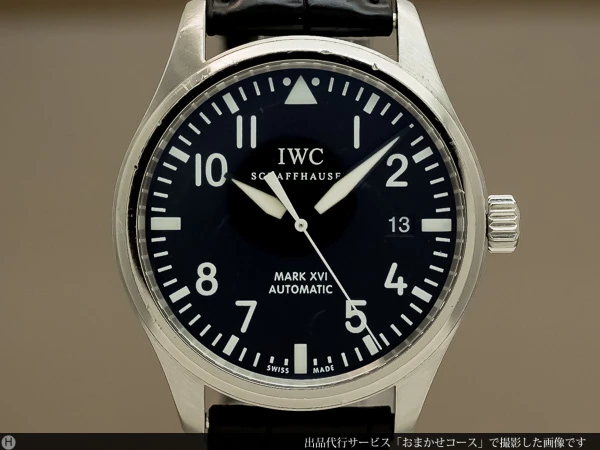 IWC マーク16 オートマチック 精悍なメンズモデル ブラッククロコベルトu0026SS尾