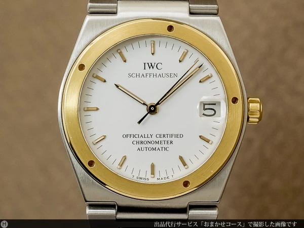 IWC インジュニア 耐磁性モデル MIDサイズ オートマチック SS/YGコンビ ホワイトダイアル スタイリッシュなメンズモデル ボックス&取扱説明書付き 美品 INGENIEUR