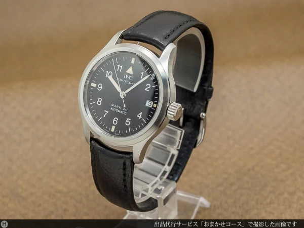 IWC マーク12 MARK XII フリーガー オートマチック ブラックダイアル 耐磁性モデル ベルト&SS尾錠付き