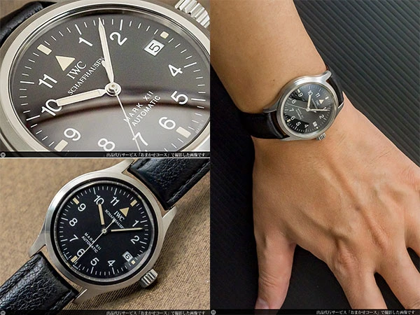 IWC マーク12 MARK XII フリーガー オートマチック ブラックダイアル 耐磁性モデル ベルト&SS尾錠付き