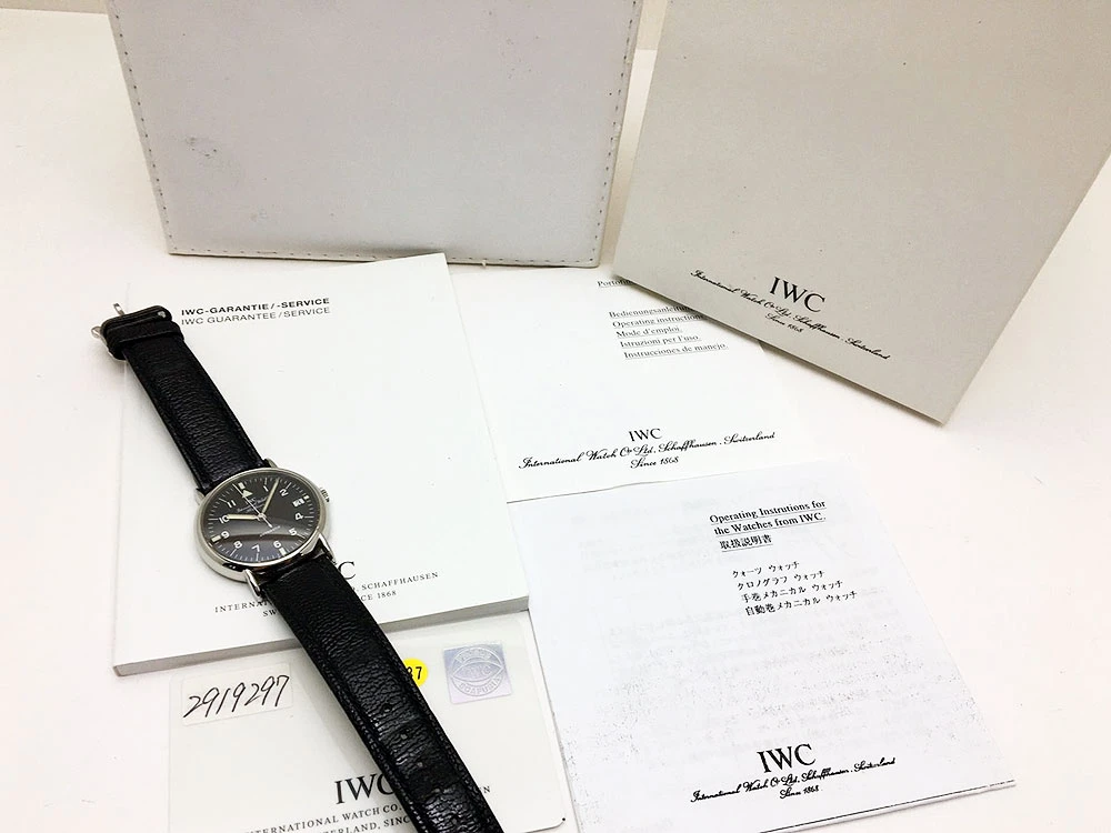 IWC ポートフィノ Ref.3513 SS ブラックダイヤル ベルト仕様 オートマチック オープンギャラ付属 INTERNATIONAL WATCH Co. PORTOFINO [代行おまかせコース]