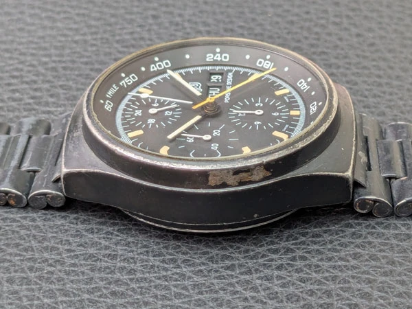 ポルシェデザイン オルフィナ クロノグラフ1 Ref.7176 SerialNo.27xxx レマニア5100 PVDブラックコーティング 2025年5月オーバーホール(1年間修理保証) Porsche Design Orfina Chronograph 1 Lemania 5100 PVD Black Coating