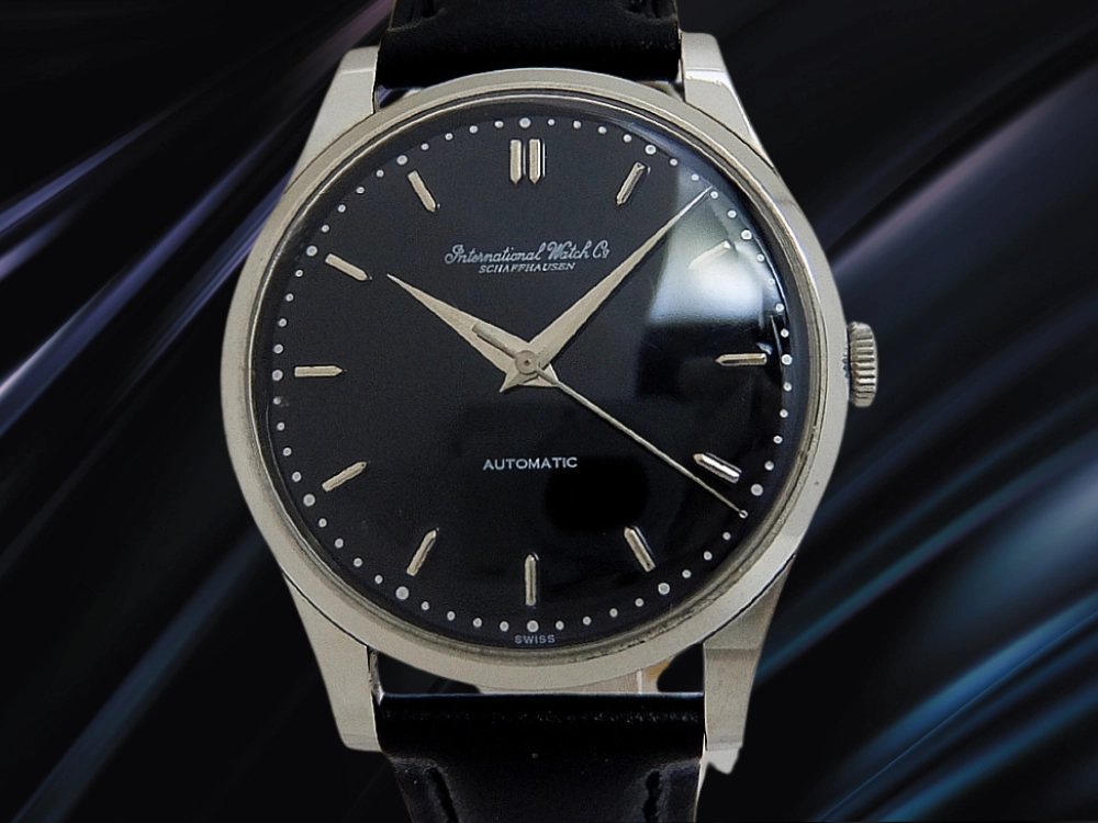 IWC オールドインター Cal.853 SS 筆記体ロゴ ブラックダイヤル 社外ベルト仕様 オートマチック INTERNATIONAL WATCH Co. [代行おまかせコース]