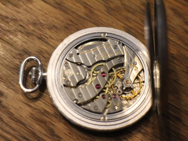 IWC 名機 Cal982搭載 ハイグレード 銀無垢 手巻 ハンター 懐中時計 美品 重量級