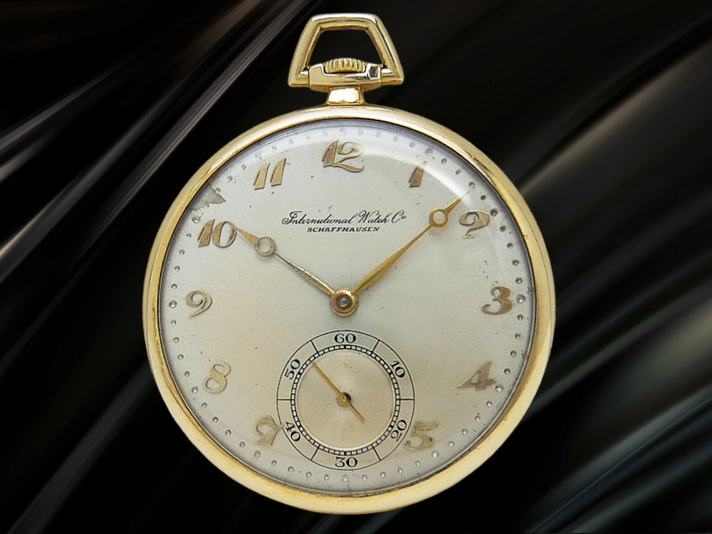 IWC 懐中時計 14KYG 金無垢 重量51g クレスアロー社ケース 19石 Cal.77 ポケットウオッチ 手巻き Ralph Suttonサイン入り INTERNATIONAL WATCH Co. Cresarrow Case [代行おまかせコース]