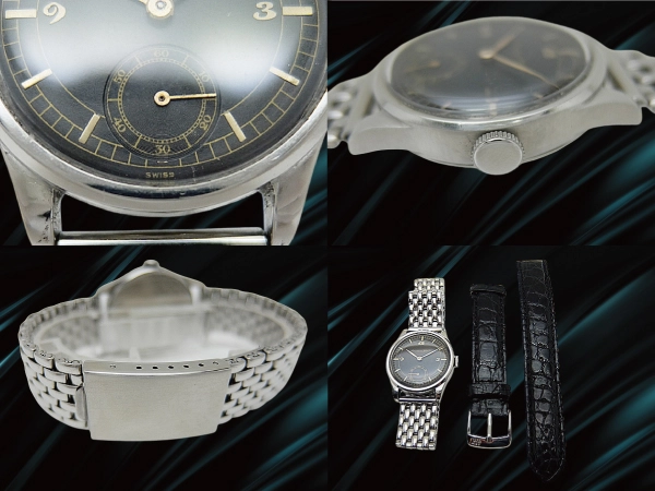IWC オールドインター スモールセコンド Cal.83 SS スクリューバック マットブラック セクターダイヤル 筆記体ロゴ 社外製ジュビリーブレス 手巻き INTERNATIONAL WATCH Co. [代行おまかせコース]