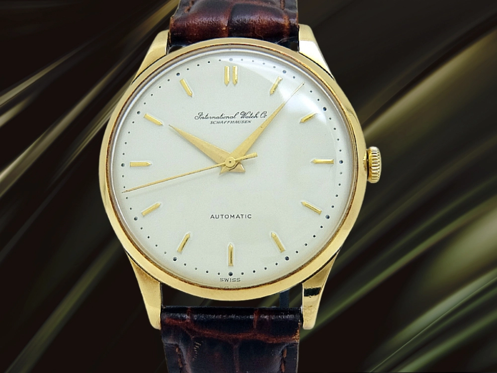IWC オールドインター Cal.853 重量35g 18KYG 金無垢 筆記体ロゴ ホワイトダイヤル オートマチック INTERNATIONAL WATCH Co. [代行おまかせコース]