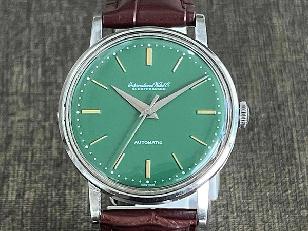 IWC オールドインター グリーンダイヤル ペラトン式 Cal.853 自動巻き 旧型お魚シーラカンスリューズ