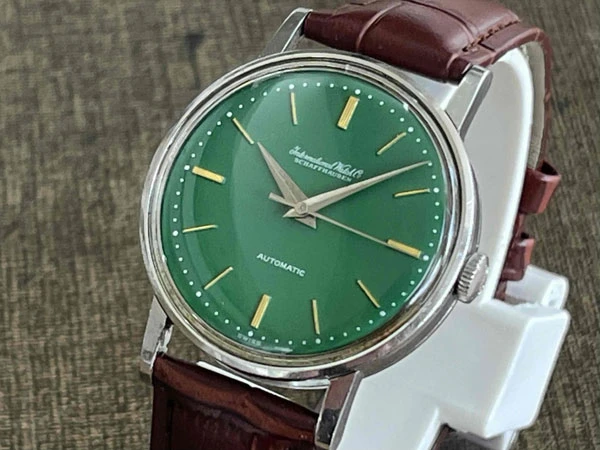 IWC オールドインター グリーンダイヤル ペラトン式 Cal.853 自動巻き 旧型お魚シーラカンスリューズ