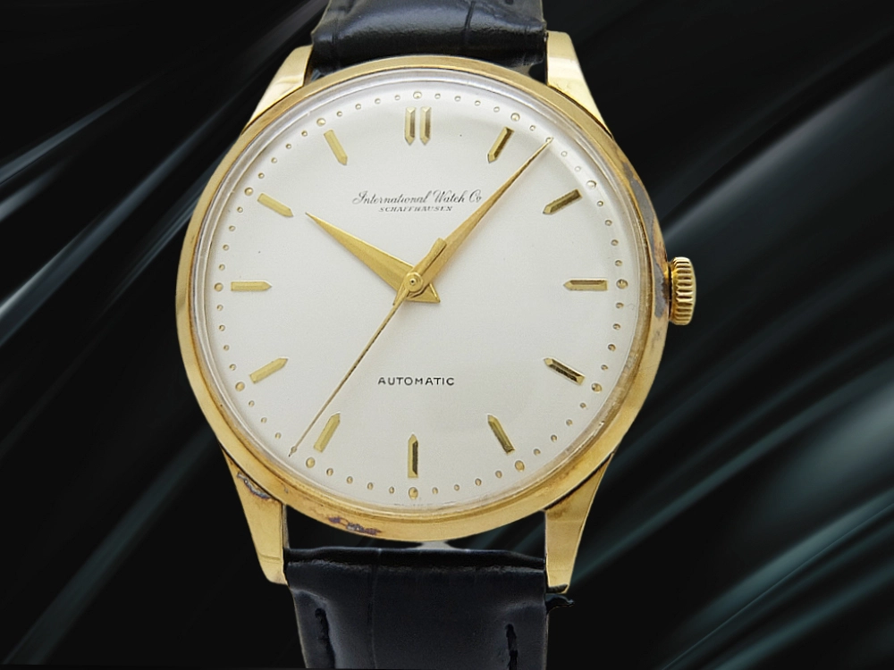 IWC オールドインター Cal.853 重量34g 18KYG 金無垢 筆記体ロゴ シルバーダイヤル オートマチック INTERNATIONAL WATCH Co. [代行おまかせコース]