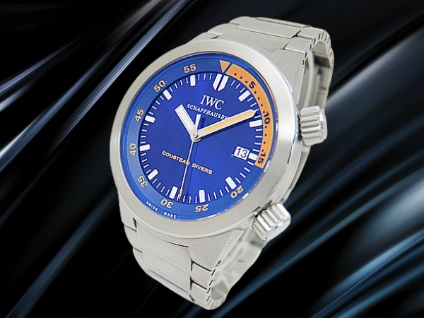 IWC アクアタイマー クストーダイバーズ Ref.IW354806 SS ブルーダイヤル 希少なブレスレット仕様 オートマチック ギャラ・メーカー修理完了のご案内書・正規取扱店修理明細・IWCラバーストラップ等付属 INTERNATIONAL WATCH Co. AQUATIMER COUSTEAU DIVERS [代行おまかせコース]