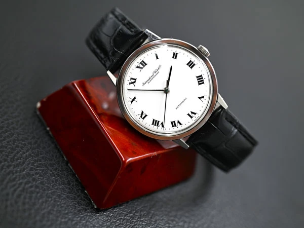 IWC オールドインター ラウンド Ref.803A Cal.854 SS お魚リューズ 希少 ホワイトローマンダイアル オートマチック IWC尾錠付属