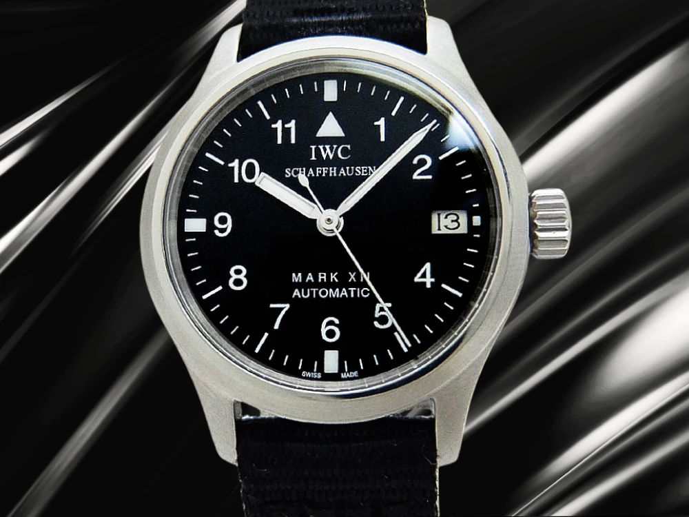 IWC パイロットウォッチ マーク12 Ref.IW4421 Cal.964 SS ブラックダイヤル 社外ベルト装着 オートマチック レディース・ボーイズサイズ ギャラカード・IWC尾錠付属 Pilot's Watch Mark XII Ladies [代行おまかせコース]