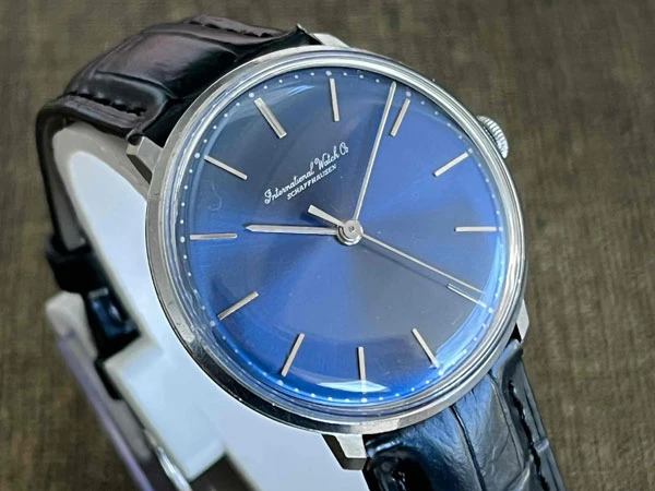 IWC オールドインター ブルーダイヤル Cal.401 筆記体ロゴ