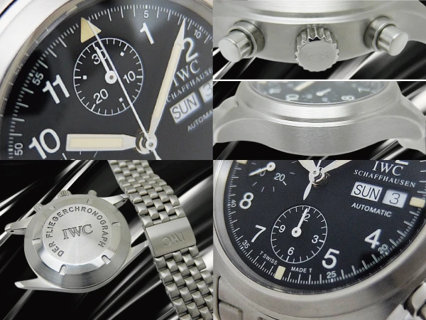 IWC フリーガー クロノグラフ Ref.3706 SS ブラックダイヤル 5連ブレスレット装着 オートマチック パイロットウォッチ BOX・ギャラ等付属 DER FLIEGER CHRONOGRAPH Pilots Watch Chronograph [代行おまかせコース]