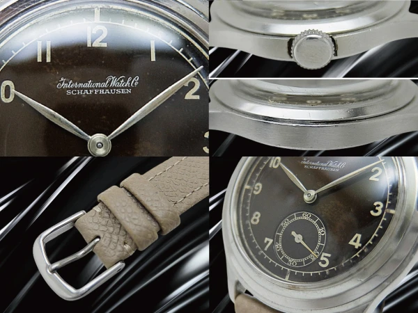 IWC ハーメット Cal.83 SS 37mm ジャンボケース トロピカルダイヤル  社外レザー装着 手巻き INTERNATIONAL WATCH Co. Hermet Jumbo [代行おまかせコース]