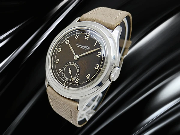 IWC ハーメット Cal.83 SS 37mm ジャンボケース トロピカルダイヤル  社外レザー装着 手巻き INTERNATIONAL WATCH Co. Hermet Jumbo [代行おまかせコース]