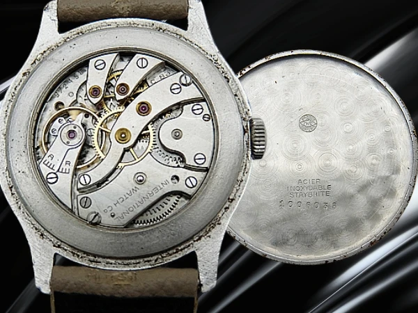 IWC ハーメット Cal.83 SS 37mm ジャンボケース トロピカルダイヤル  社外レザー装着 手巻き INTERNATIONAL WATCH Co. Hermet Jumbo [代行おまかせコース]