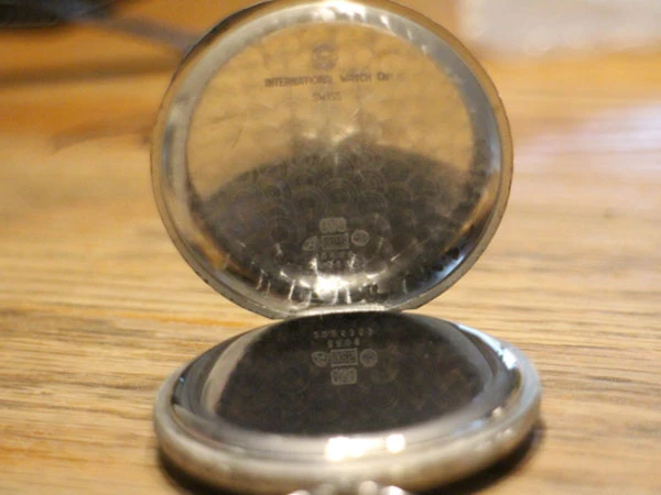 IWC 名機 Cal982 ジャイロマックステンプ搭載 ハイグレード 銀無垢 手巻 ハンター 懐中時計 美品 重量級 当時の保証書、ボックスなど付属品完備