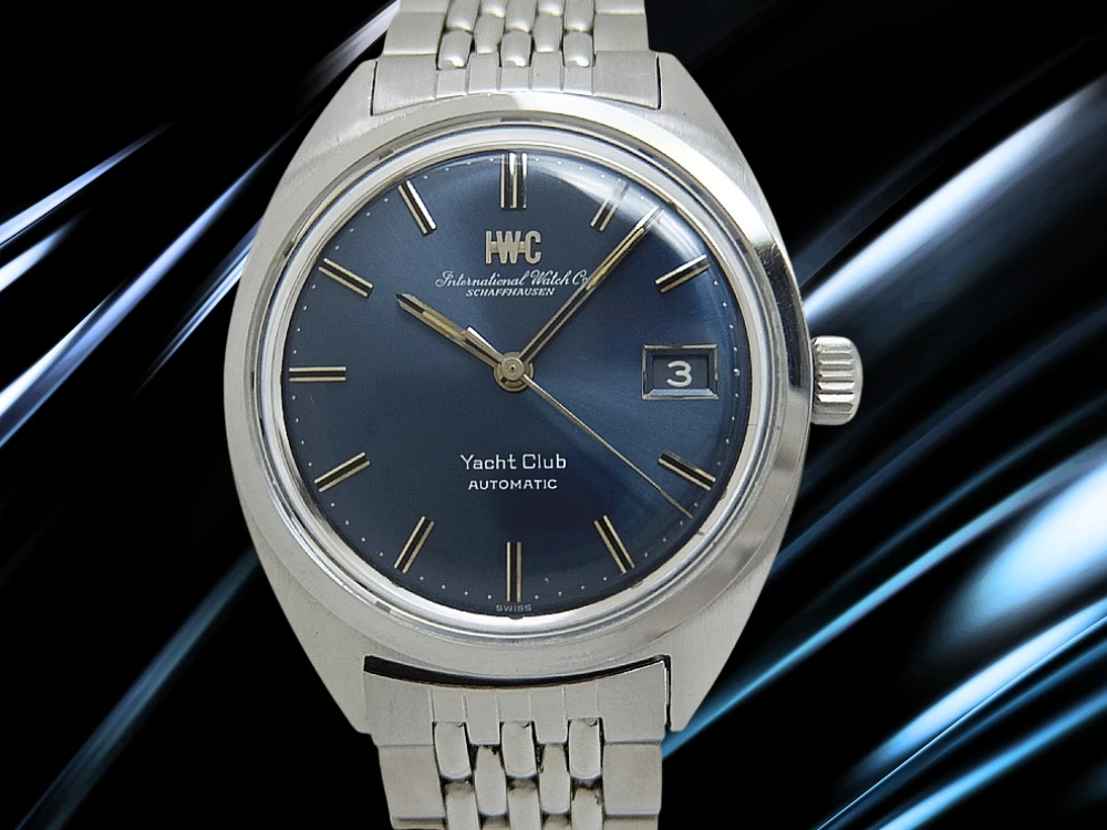 IWC ヨットクラブ Ref.811AD ペラトン式 Cal.8541B SS お魚リューズ ネイビーブルーダイヤル ゲイフレヤー社製7連ジュビリーブレスブレスレット装着 オートマチック INTERNATIONAL WATCH Co. Yacht Club GAY FRERES [代行おまかせコース]