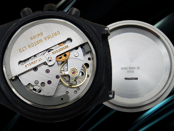 ポルシェデザイン クロノグラフ1 オルフィナ Ref.7176S Cal.レマニア5100 PVD ブラックダイヤル pdロゴ ブレス装着 映画トップガン トムクルーズ着用モデル オートマチック PORSCHE DESIGN by ORFINA MILITARY CHRONOGRAPH Ⅰ[代行おまかせコース]