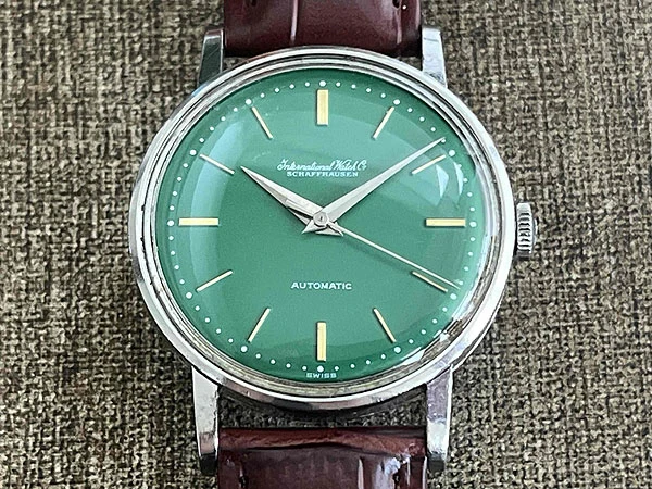 IWC オールドインター グリーン文字盤 ペラトン式 Cal.853 旧型シーラカンス(お魚)リューズ