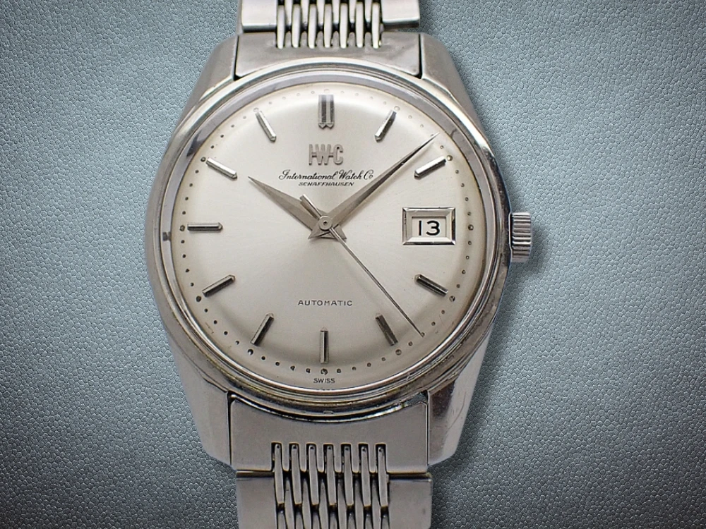 IWC オールドインター ラウンド デイト Ref.R820AD Cal.8541B SS 筆記体ロゴ シルバーダイヤル 多連式ブレスレット装着 オートマチック 2025年OH済 時計店修理明細付属 INTERNATIONAL WATCH Co. [代行おまかせ コース]