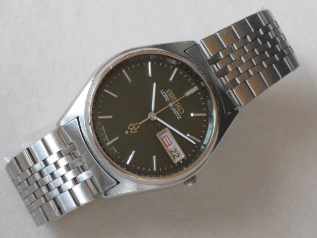 セイコー ロードクオーツ 変わり文字盤 グリーン 7853-7020 ダブルカレンダー SEIKO LORD QUARTZ