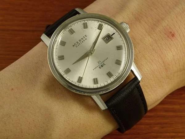 シチズン CITIZEN 珍品 ACEDATE GMT エースデイトGMT スクリューバック 1965年製 分解掃除済み・修理保証書付属