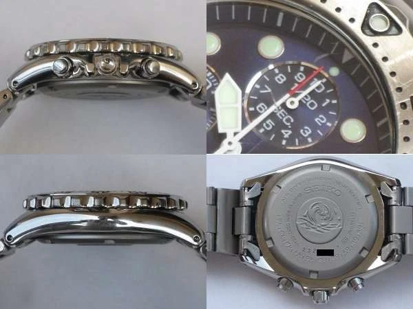 セイコー ダイバー クロノグラフ チタン SCUBA 200M 7T92-0BD0 SBDQ003 クオーツ TITANIUM AIR DIVERS