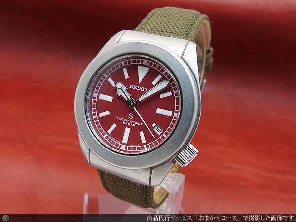 セイコー SEIKO サス SUS 希少 7N35-6150 赤文字盤 デイト クオーツ