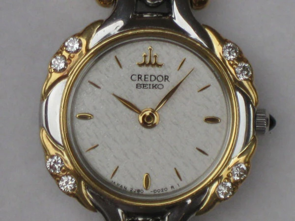 セイコー クレドール 2J80-0020 レディース クオーツ 18KT 8P ダイヤ コンビ SEIKO CREDOR