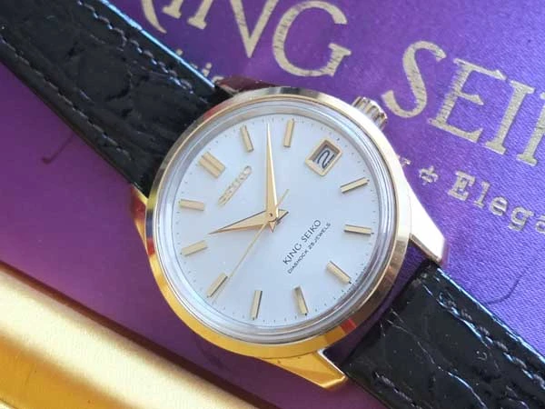 セイコー 美品  KING SEIKO キングセイコー 4402-8000 金張り 手巻 BOX付