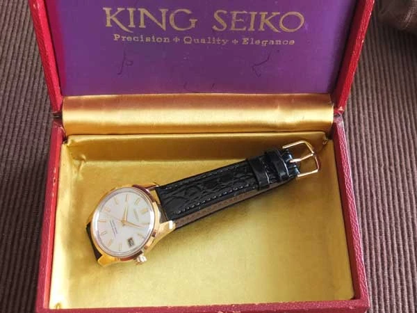 セイコー 美品  KING SEIKO キングセイコー 4402-8000 金張り 手巻 BOX付