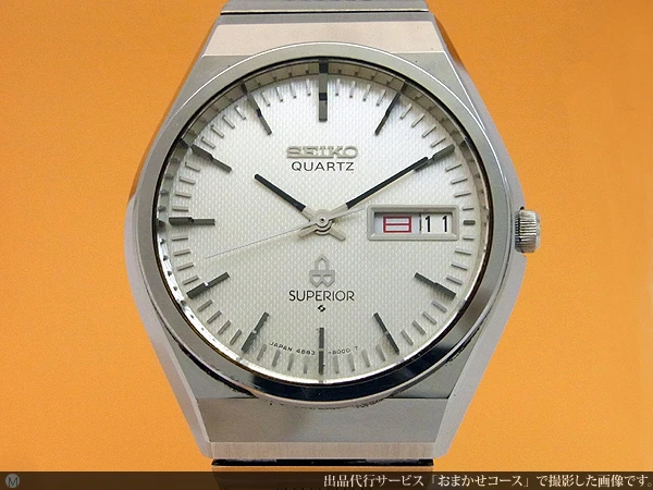 セイコー スーペリア 4883-8000 ギョウシェシルバーダイヤル ダブルカレンダー 美品モデル SEIKO