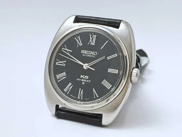 セイコー KING SEIKO キングセイコー 5621-7000 ローマ数字 紺文字盤 自動巻き メダリオン 風防新品 稀少