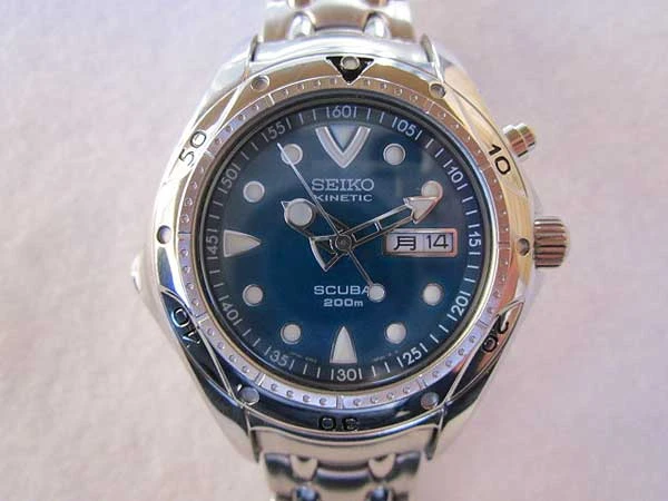 セイコー ダイバー 5M43-0D90 200m SCUBA ピピン SBBW073 クオーツ SEIKO KINETIC 保証書付属