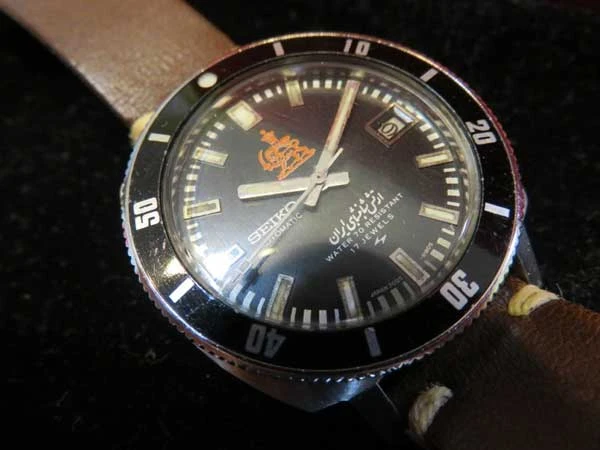 セイコー ハーレビ国王軍用モデル 7005-8140 内箱付き 1960年代頃製造 SEIKO PERSIAN MILITARY DIVER 7005-8140 珍品