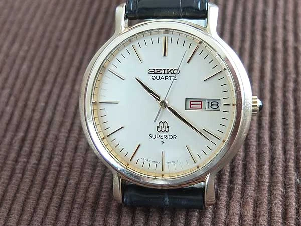 セイコー スーペリア ツインクォーツ 18金 キャップゴールド 9983-8020 美品 SEIKO