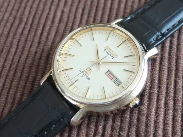 セイコー スーペリア ツインクォーツ 18金 キャップゴールド 9983-8020 美品 SEIKO