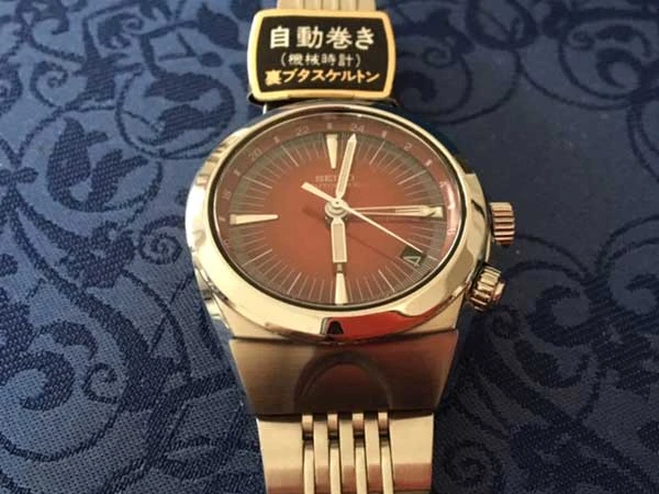 セイコー メカ SUS GMT 赤文字盤 4S12 自動巻き 未使用