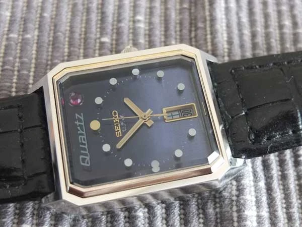 セイコー SEIKO 39クォーツ v.f.a. VFA 3923-502A セコンドフラッシュ ブルー文字盤 美品