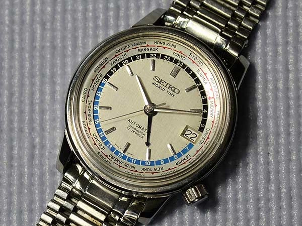 SEIKO セイコー WORLD TIME ワールドタイム ファーストモデル 6217-7000 オリ