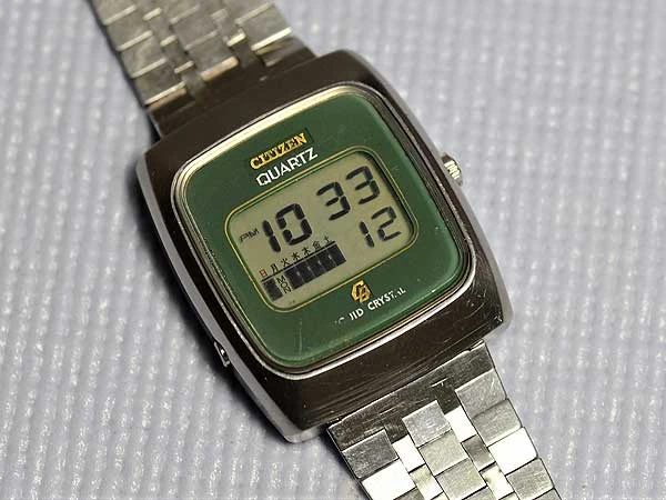 CITIZEN シチズン LIQUID CRYSTAL リキッドクリスタル ファーストモデル シチズン初のデジタルウオッチ ブレス付属