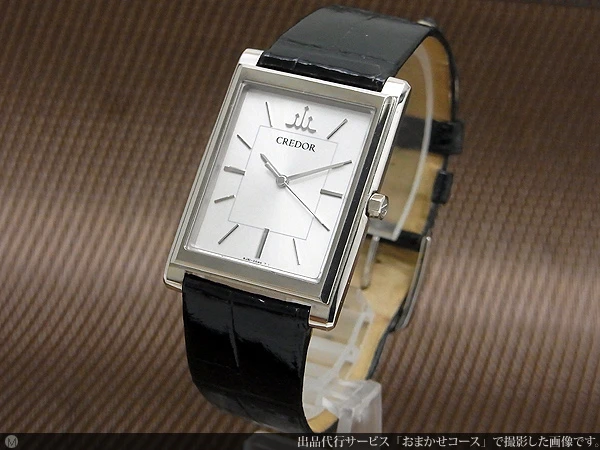 セイコー クレドール シグノ 8J81-0AL0 18KT 金無垢 レクタンギュラー クオーツ ベルト仕様 SEIKO CREDOR SIGNO [代行おまかせコース]